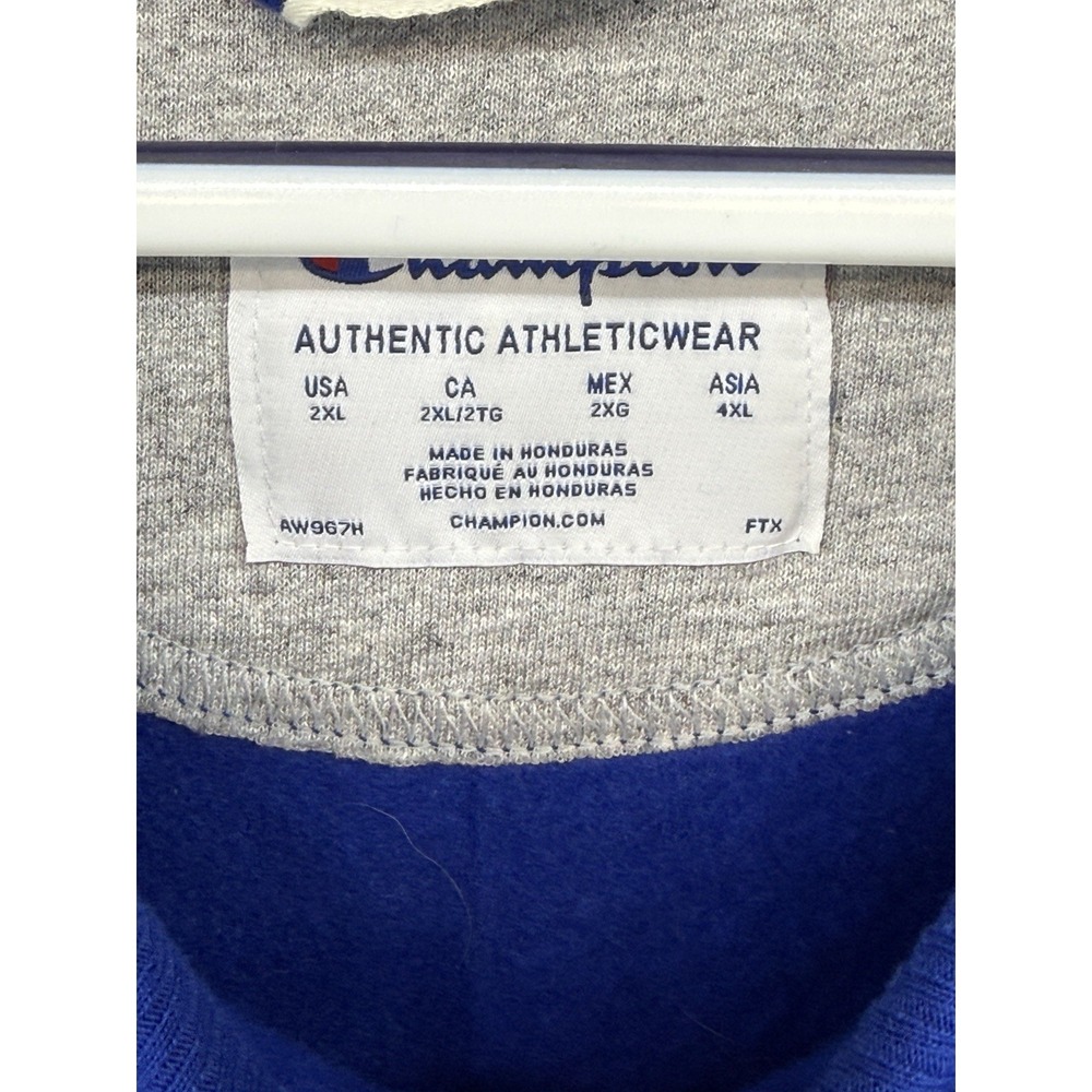 Champion Men's Royal Blue Powerblend Crewneck Sweatshirt Size 2XL - Picture 2 of 7
